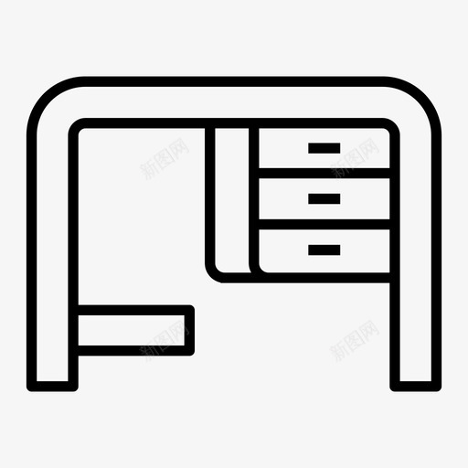 办公桌家具办公室图标svg_新图网 https://ixintu.com 办公室 办公桌 场所 家具 工作 工作场 桌子 系列 餐桌