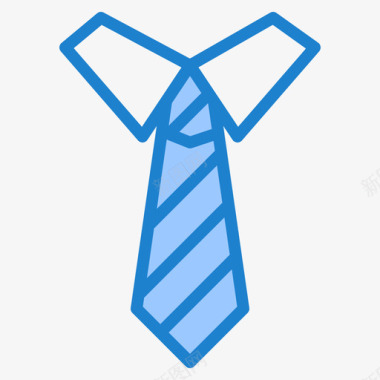 领带启动3蓝色图标图标
