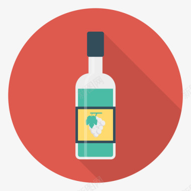 葡萄汁食品和饮料30圆形图标图标