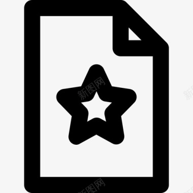 星型文档收藏夹图标图标