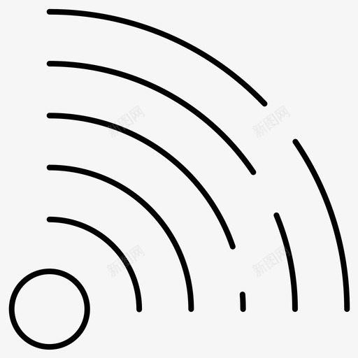 wifi通信互联网图标svg_新图网 https://ixintu.com wifi 互联网 通信