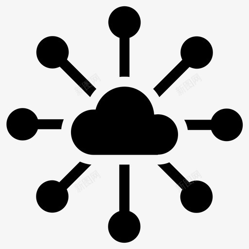 云计算网络托管技术图标svg_新图网 https://ixintu.com 云计算 网络托管技术