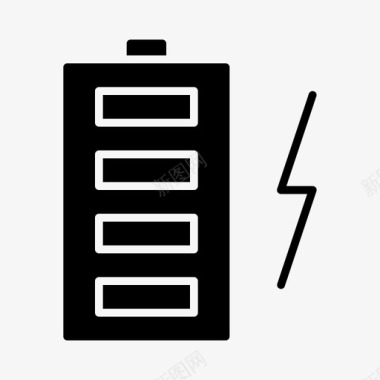 充电电池蓄电池能量图标图标