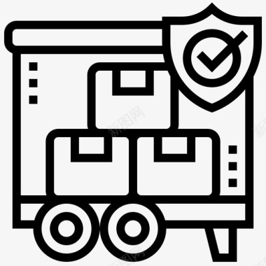 货物保险保护图标图标