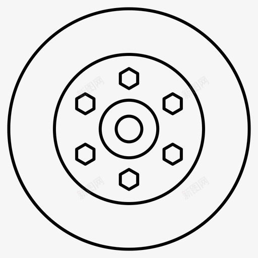 车轮轮辋圆形图标svg_新图网 https://ixintu.com 图标 圆形 娱乐 细线 车轮 车辆 轮胎 轮辋
