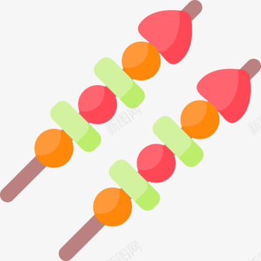 串甜点和糖果10扁平图标图标