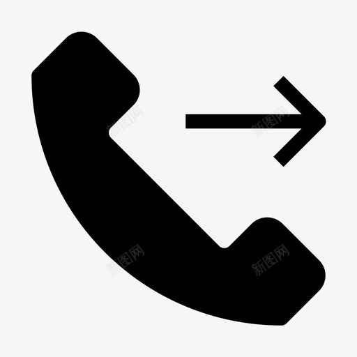 呼叫转发通信电话图标svg_新图网 https://ixintu.com 加粗 呼叫 电话 转发 通信 随机