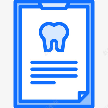 牙科文件牙医57蓝色图标图标