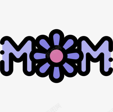 妈妈母亲节20线性颜色图标图标