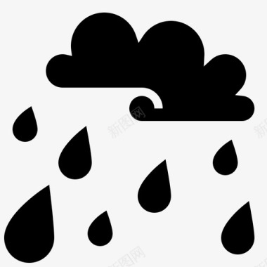 雨云湿度图标图标