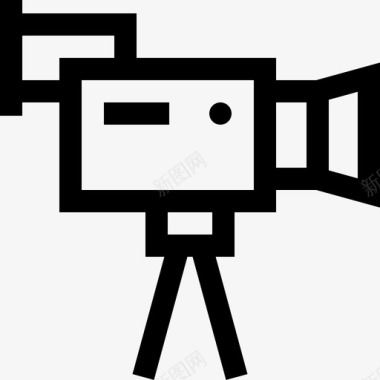 电影摄影机音频和视频22线性图标图标
