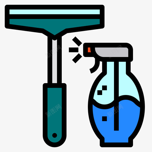 雨刮器清洁106线性颜色图标svg_新图网 https://ixintu.com 清洁 线性 雨刮 颜色