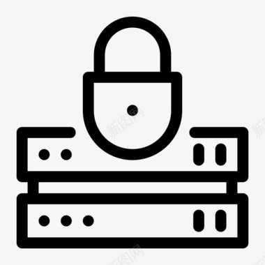 服务器安全数据库密钥图标图标