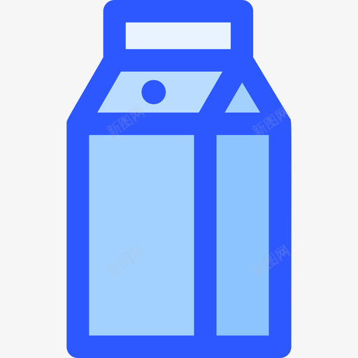 牛奶健康食品41蓝色图标svg_新图网 https://ixintu.com 健康食品 牛奶 蓝色