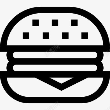 汉堡早餐18直系图标图标