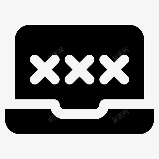 笔记本电脑密码隐私图标svg_新图网 https://ixintu.com 保护 安全 密码 标志 标志符 电脑 笔记本 符号 隐私
