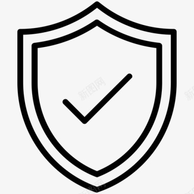 安全盾网络安全防御图标图标