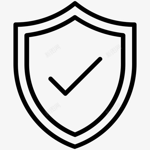 安全盾网络安全防御图标svg_新图网 https://ixintu.com 保护 安全盾 网络安全 金融科技元素线图标 防御