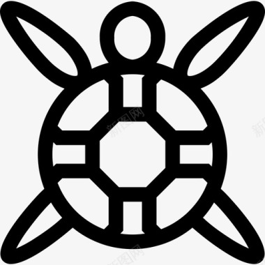 海龟动物盔甲图标图标