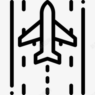 跑道航空23直线图标图标