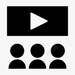 聚会视频放映电影院娱乐图标高清图片