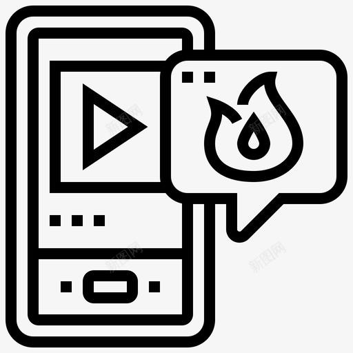 趋势在线流媒体7线性图标svg_新图网 https://ixintu.com 在线 流媒体 线性 趋势