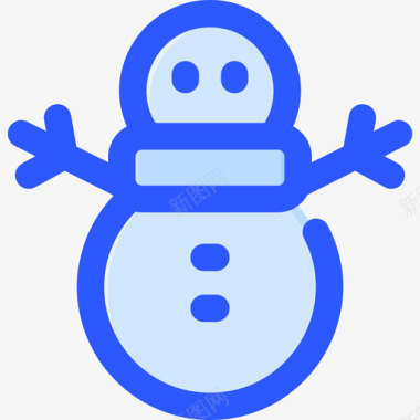 雪人圣诞节281蓝色图标图标