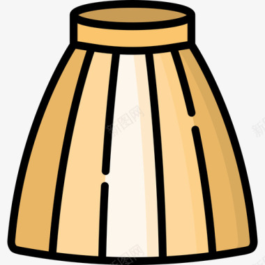 裙子衣服164线性颜色图标图标