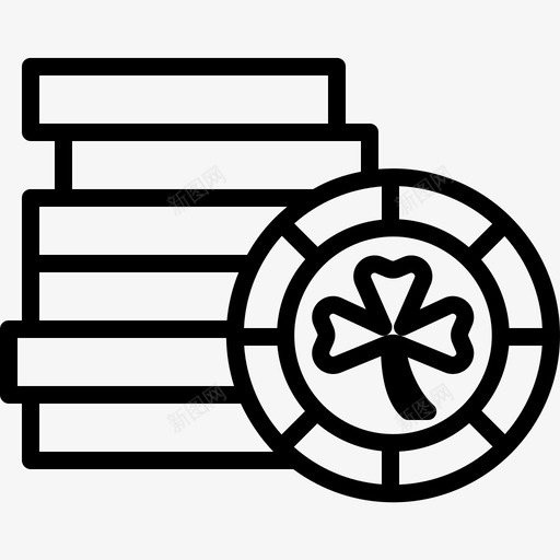 硬币赌场筹码图标svg_新图网 https://ixintu.com 硬币 筹码 赌场