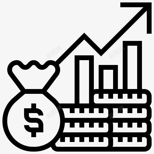 指数投资类型4线性图标svg_新图网 https://ixintu.com 投资 投资类 指数 类型 线性