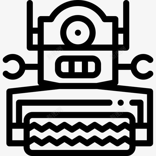 机器人未来主义技术11线性图标svg_新图网 https://ixintu.com 技术 未来主义 机器人 线性