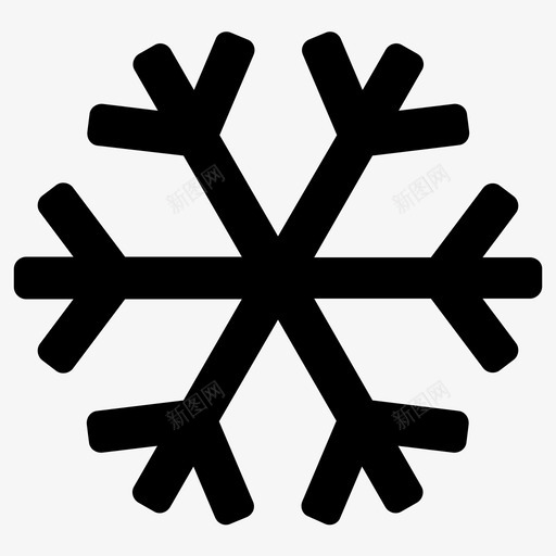 雪冷冻图标svg_新图网 https://ixintu.com 雪花