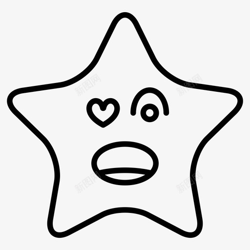 明星表情爱图标svg_新图网 https://ixintu.com 心情 明星 表情