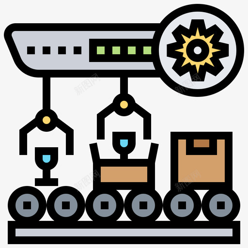 制造批量生产18线性颜色图标svg_新图网 https://ixintu.com 制造 批量生产 线性 颜色