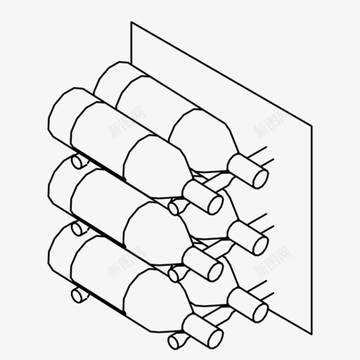 葡萄酒储藏瓶子陈列图标svg_新图网 https://ixintu.com 瓶子 葡萄酒储藏 陈列 餐厅家具