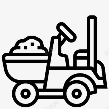 小型自卸车建造商运输公司图标图标