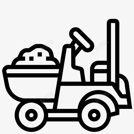 小型自卸车建造商运输公司图标svg_新图网 https://ixintu.com 小型 建造 施工 紧凑型 线路 自卸车 车辆 运输公司