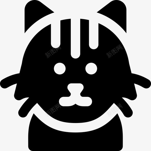 猫猫品种3填充图标svg_新图网 https://ixintu.com 品种 填充