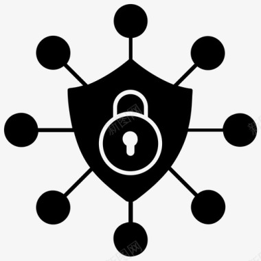 网络保护网络锁网络安全图标图标