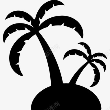 岛椰子风景图标图标
