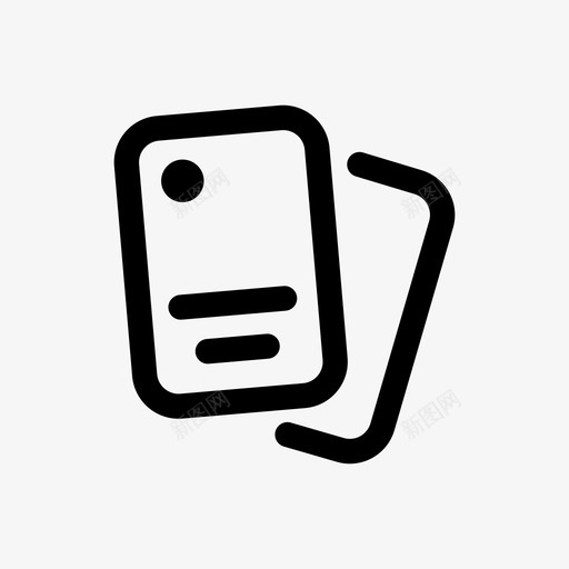 卡片堆叠任务图标svg_新图网 https://ixintu.com 1em粗体 任务 卡片 堆叠