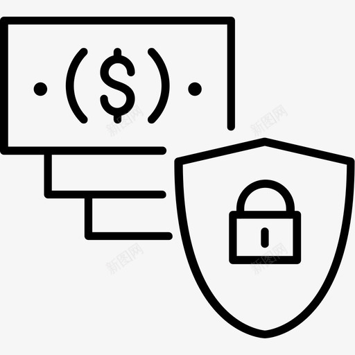 密码银行数据图标svg_新图网 https://ixintu.com 保护 密码 密钥 数据 银行