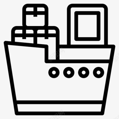 海运货运工业图标图标