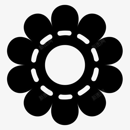 桔梗装饰花花图标svg_新图网 https://ixintu.com 图案 桔梗 符号 装饰 设计