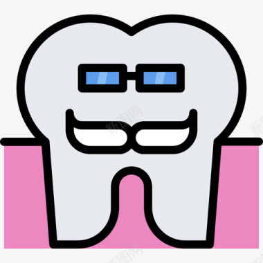 牙医牙医56彩色图标图标