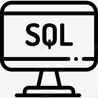 Sql数据库和服务器12线性图标图标