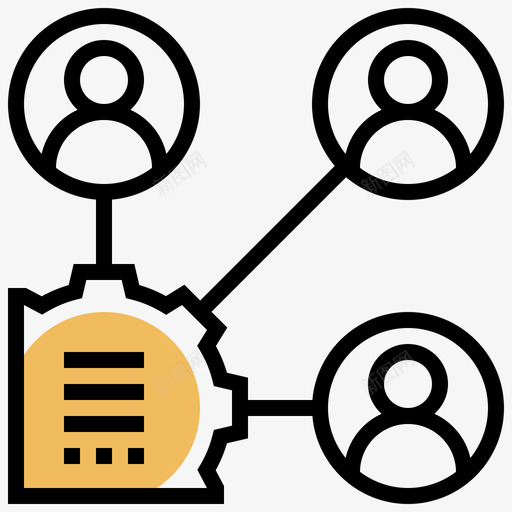 涉众敏捷方法论3黄影图标svg_新图网 https://ixintu.com 敏捷 方法论 涉众 黄影