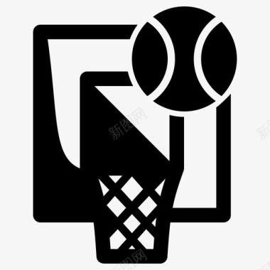 篮球篮球圈比赛图标图标