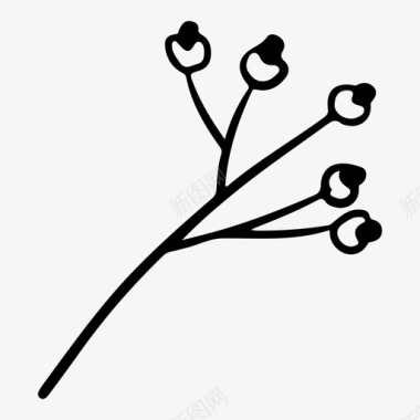 枝植物叶子图标图标