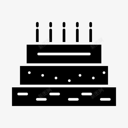 生日蛋糕庆祝甜点图标svg_新图网 https://ixintu.com 庆祝 甜点 生日蛋糕 铭文